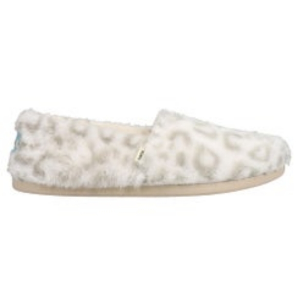Comfee 👣TOM'S Alpargata Snow White Leopard Fleece Espadrilles - Picture 5 of 7